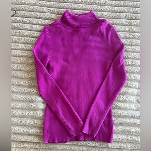 Ralph Lauren Women's Turtleneck Sweater with Embroidered Logo on Neck- M